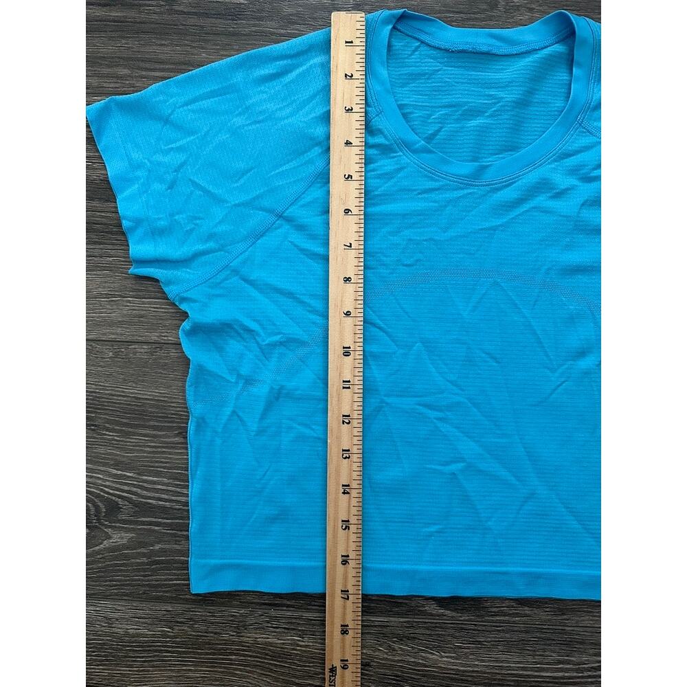 Lululemon Swiftly Tech Cropped Short-Sleeve Shirt 2.0 Kayak Blue Light size 12 - Picture 2 of 6